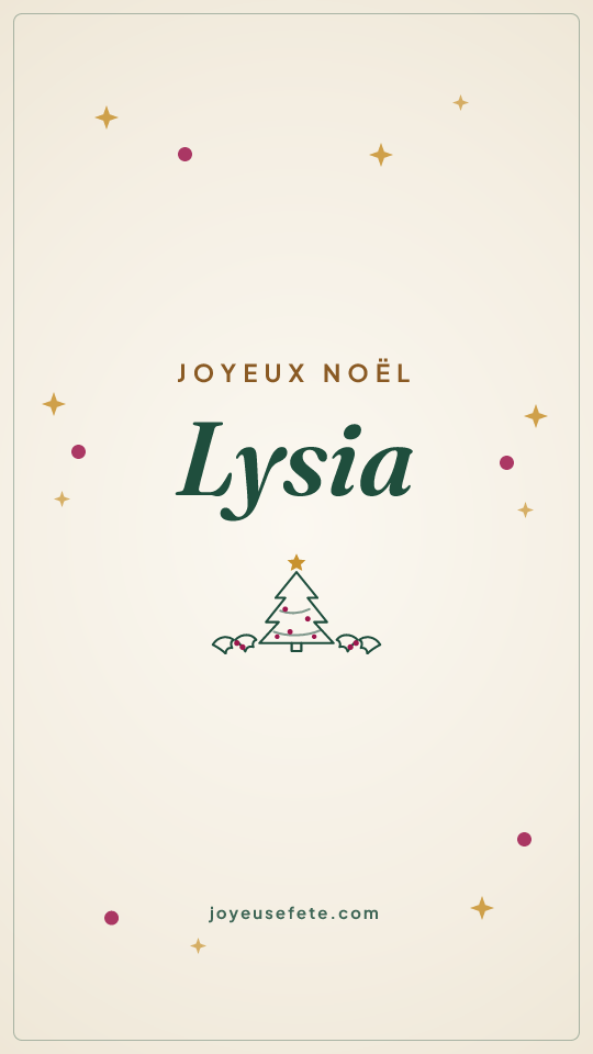 Image « Joyeux Noël Lysia » au format story