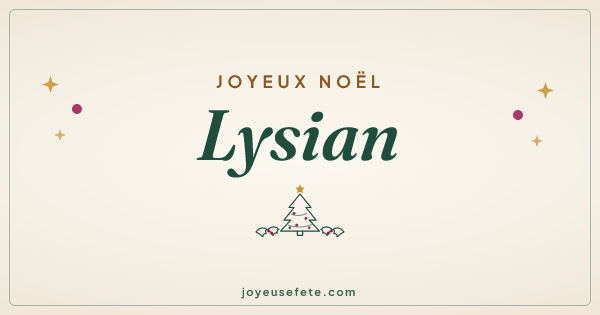 Image « Joyeux Noël Lysian » au format large