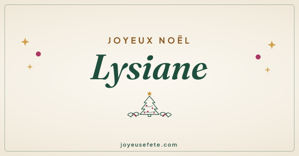 Image « Joyeux Noël Lysiane » au format large