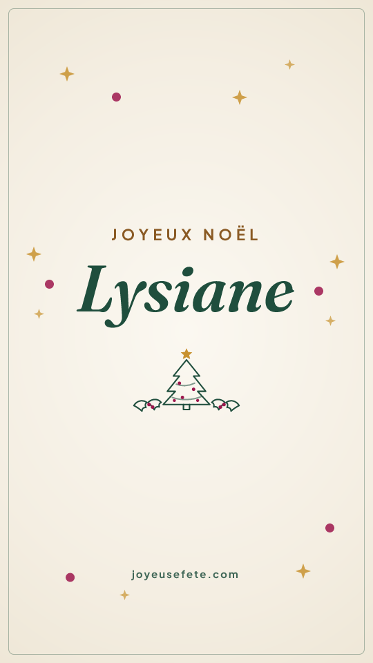 Image « Joyeux Noël Lysiane » au format story