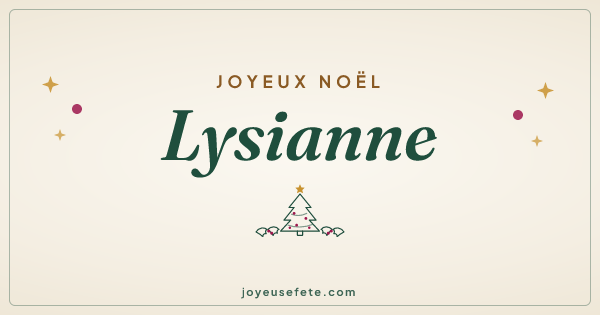 Image « Joyeux Noël Lysianne » au format large