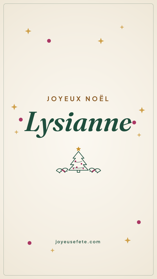 Image « Joyeux Noël Lysianne » au format story