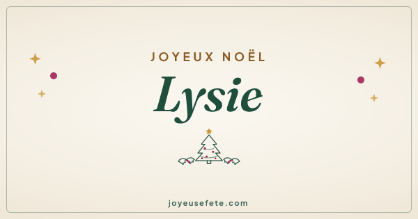 Image « Joyeux Noël Lysie » au format large