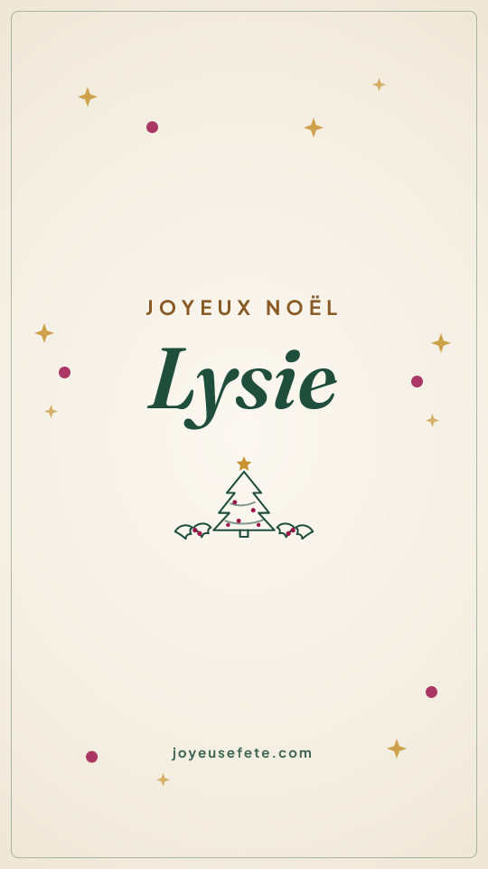 Image « Joyeux Noël Lysie » au format story
