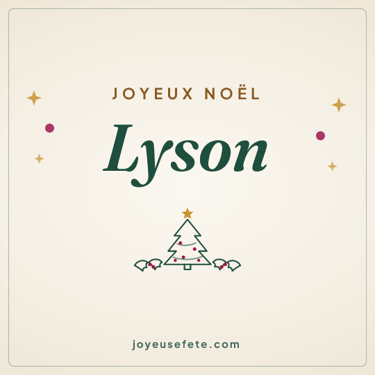 Image carrée « Joyeux Noël Lyson » pour WhatsApp