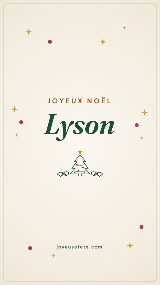 Image « Joyeux Noël Lyson » au format story