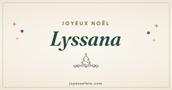 Image « Joyeux Noël Lyssana » au format large