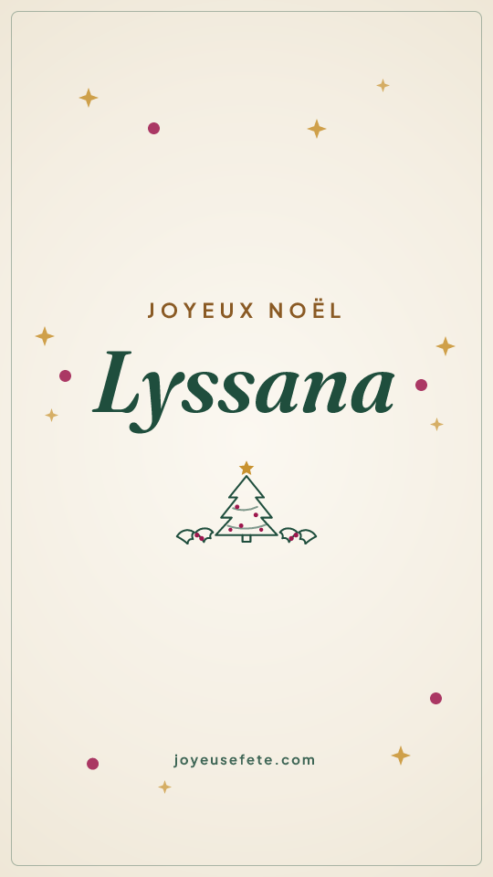 Image « Joyeux Noël Lyssana » au format story