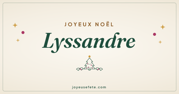 Image « Joyeux Noël Lyssandre » au format large