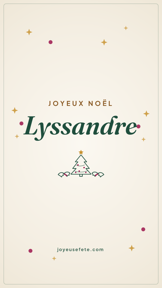 Image « Joyeux Noël Lyssandre » au format story