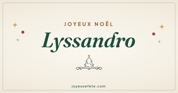 Image « Joyeux Noël Lyssandro » au format large