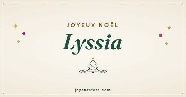 Image « Joyeux Noël Lyssia » au format large