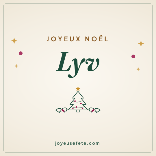 Image carrée « Joyeux Noël Lyv » pour WhatsApp