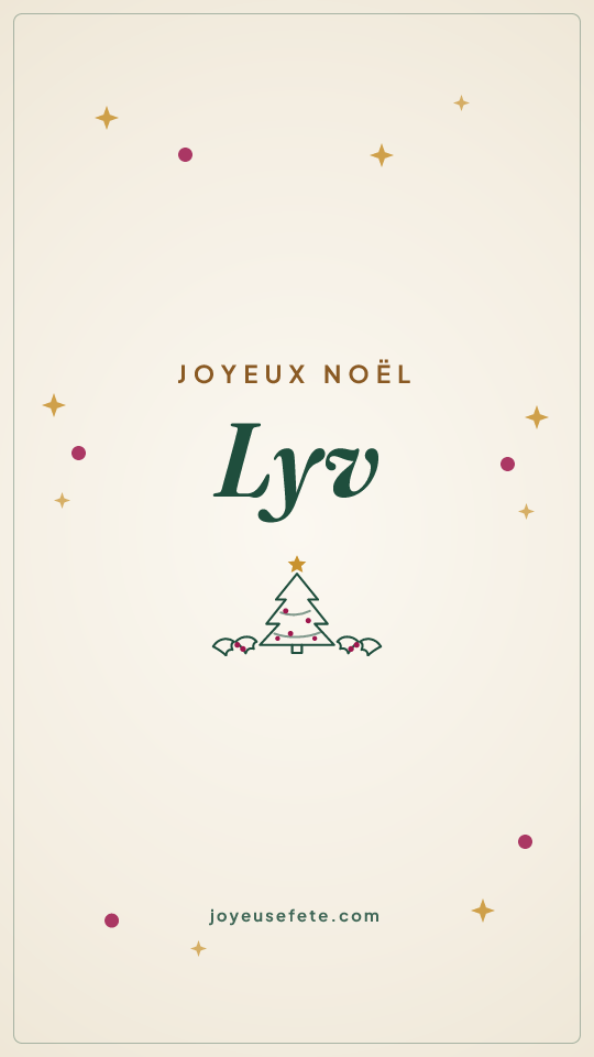Image « Joyeux Noël Lyv » au format story