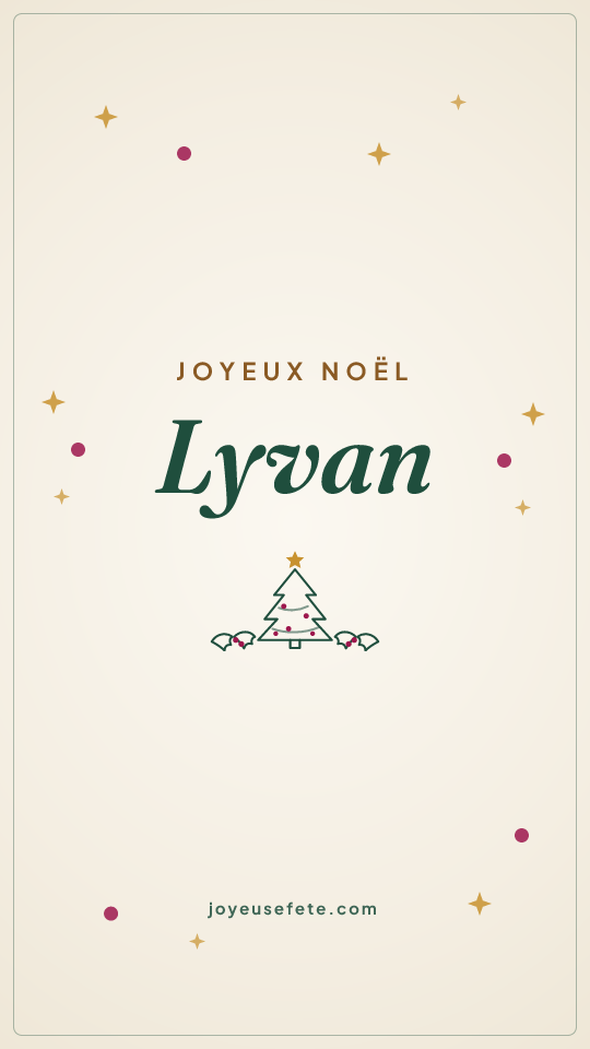 Image « Joyeux Noël Lyvan » au format story