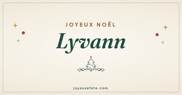 Image « Joyeux Noël Lyvann » au format large