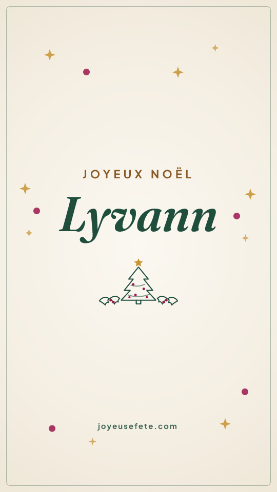 Image « Joyeux Noël Lyvann » au format story