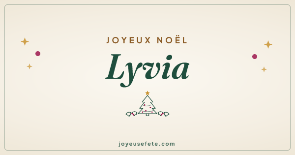 Image « Joyeux Noël Lyvia » au format large