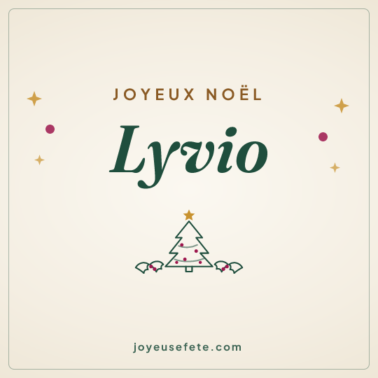 Image carrée « Joyeux Noël Lyvio » pour WhatsApp