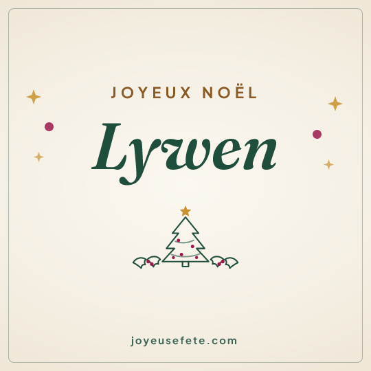 Image carrée « Joyeux Noël Lywen » pour WhatsApp