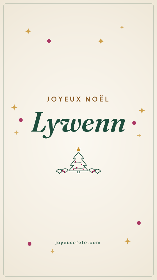Image « Joyeux Noël Lywenn » au format story
