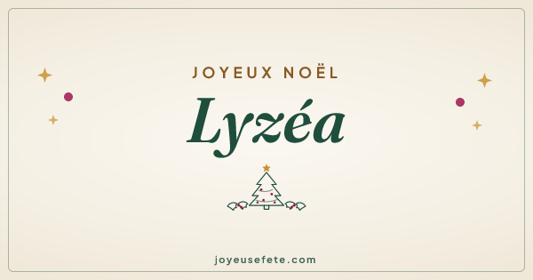 Image « Joyeux Noël Lyzéa » au format large