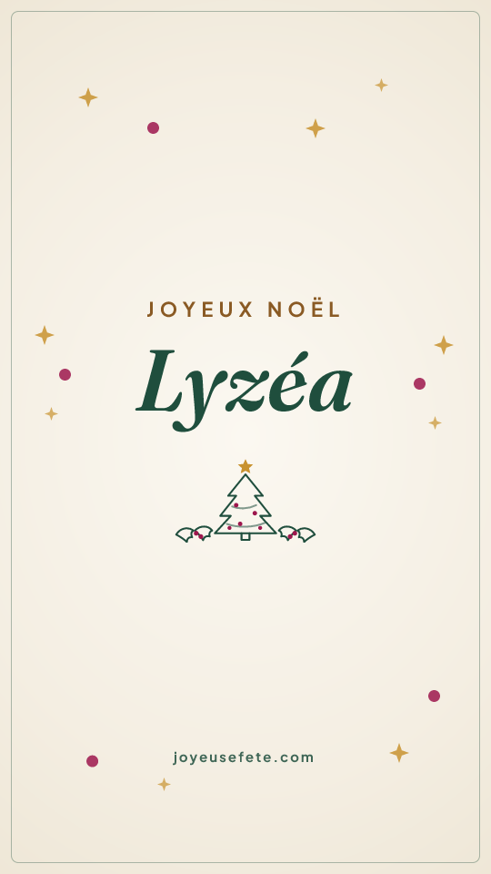 Image « Joyeux Noël Lyzéa » au format story
