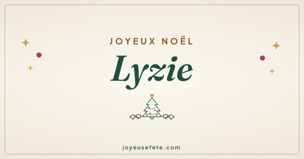 Image « Joyeux Noël Lyzie » au format large