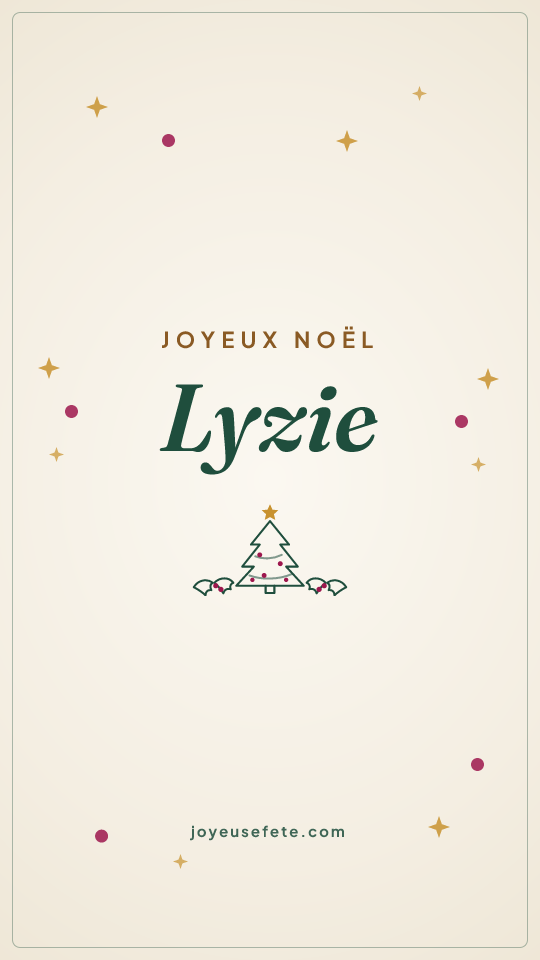 Image « Joyeux Noël Lyzie » au format story