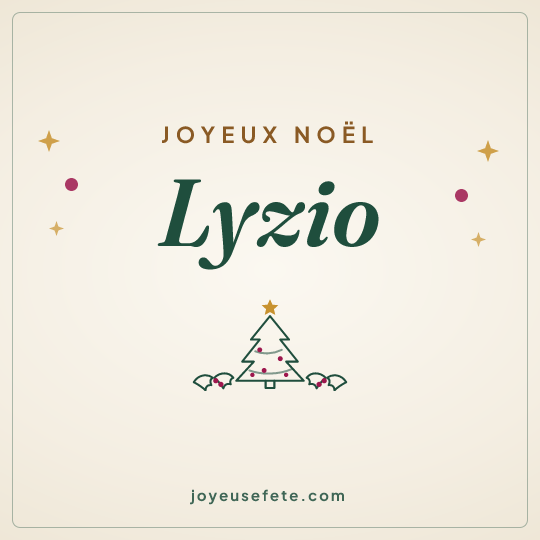 Image carrée « Joyeux Noël Lyzio » pour WhatsApp