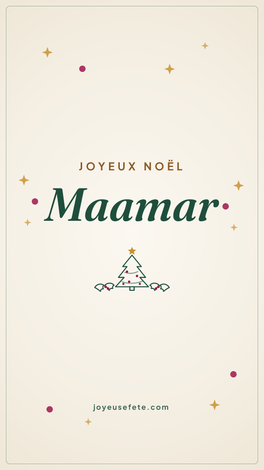 Image « Joyeux Noël Maamar » au format story
