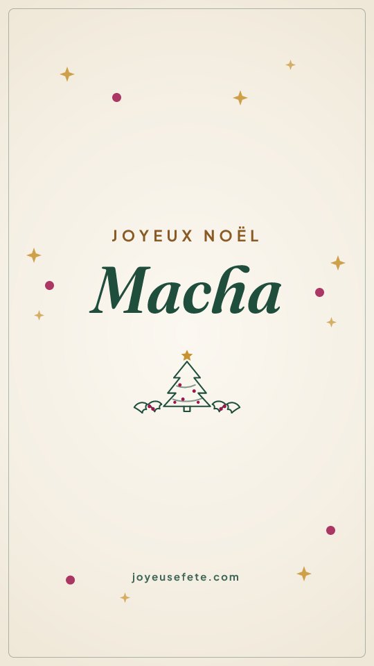 Image « Joyeux Noël Macha » au format story