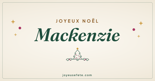 Image « Joyeux Noël Mackenzie » au format large