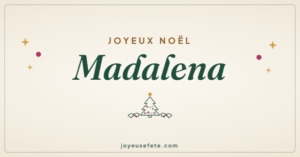 Image « Joyeux Noël Madalena » au format large