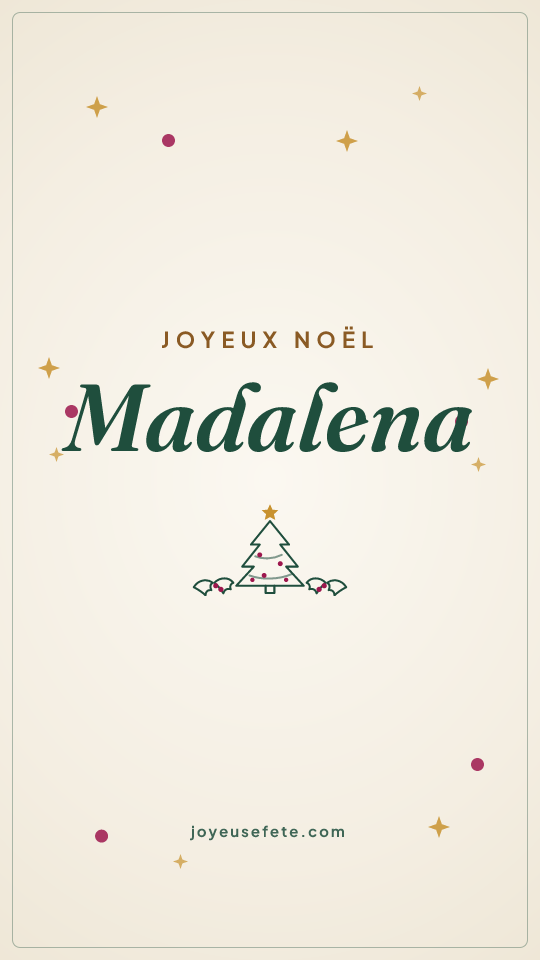 Image « Joyeux Noël Madalena » au format story
