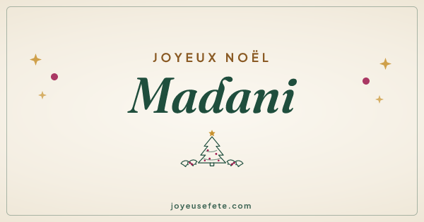 Image « Joyeux Noël Madani » au format large