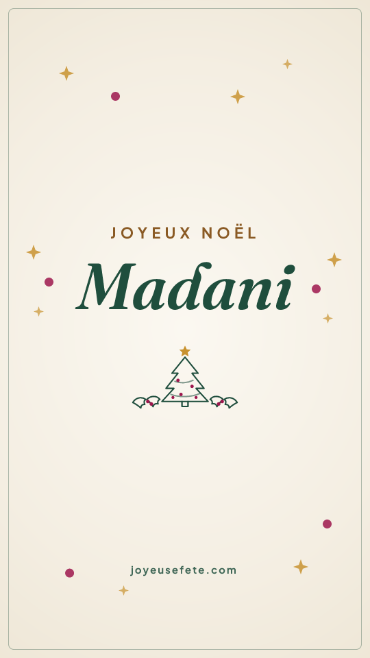 Image « Joyeux Noël Madani » au format story