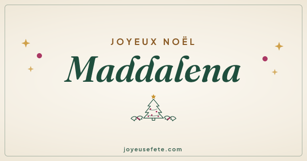 Image « Joyeux Noël Maddalena » au format large
