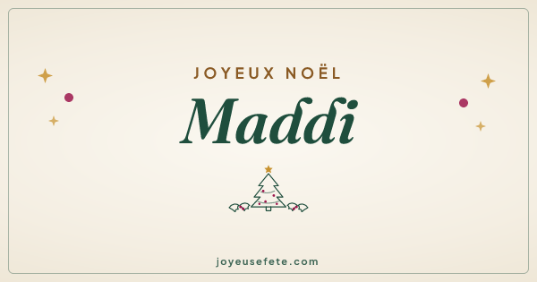 Image « Joyeux Noël Maddi » au format large