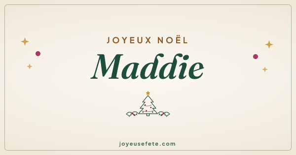 Image « Joyeux Noël Maddie » au format large
