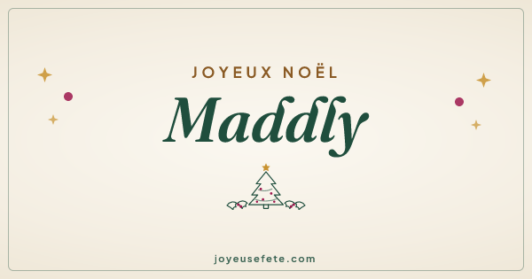 Image « Joyeux Noël Maddly » au format large