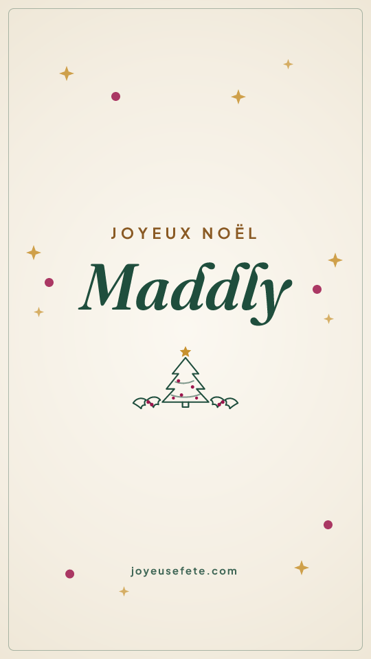 Image « Joyeux Noël Maddly » au format story