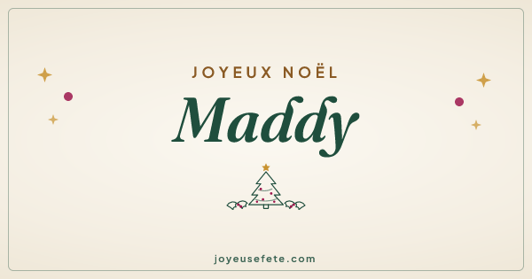 Image « Joyeux Noël Maddy » au format large