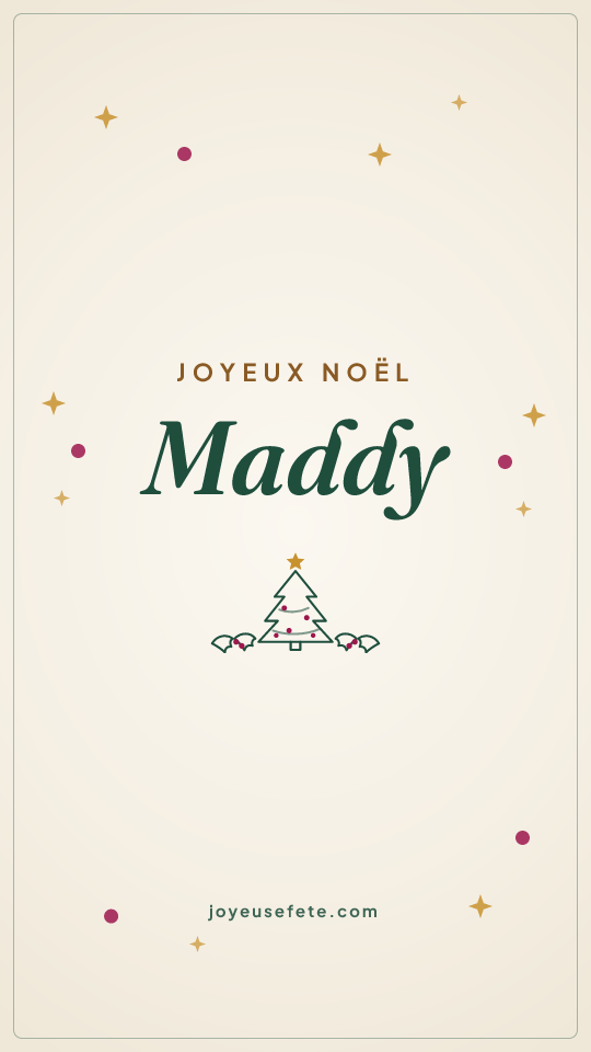 Image « Joyeux Noël Maddy » au format story