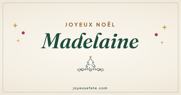 Image « Joyeux Noël Madelaine » au format large