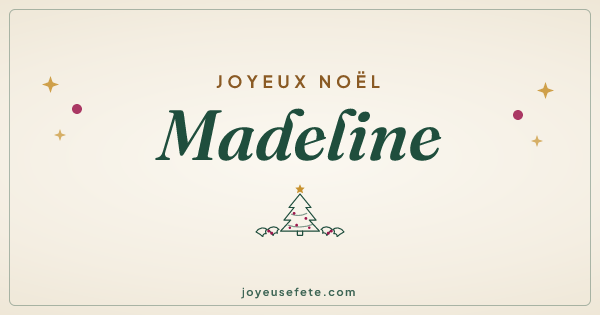 Image « Joyeux Noël Madeline » au format large