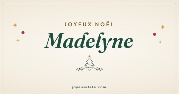 Image « Joyeux Noël Madelyne » au format large