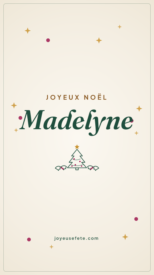 Image « Joyeux Noël Madelyne » au format story
