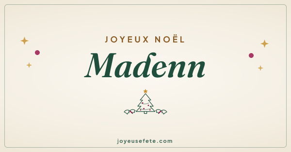 Image « Joyeux Noël Madenn » au format large