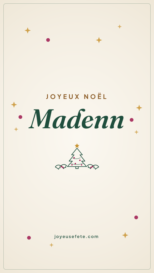 Image « Joyeux Noël Madenn » au format story